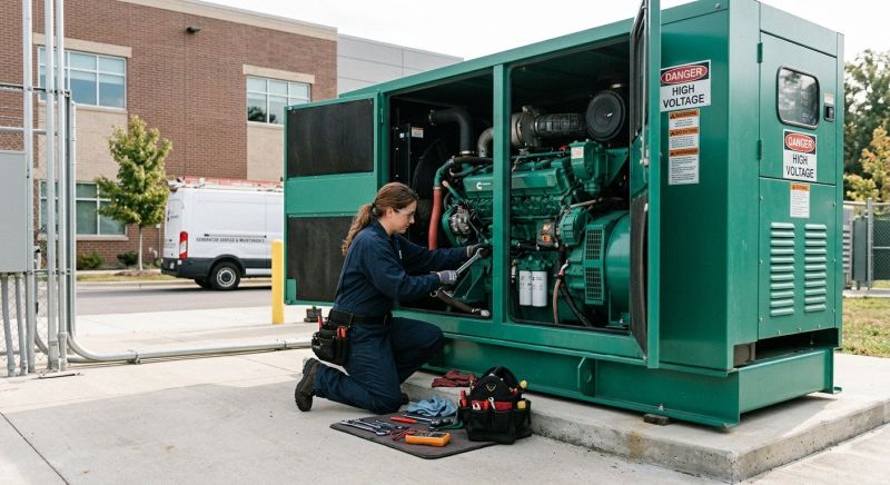 Commercial Generator Service project example